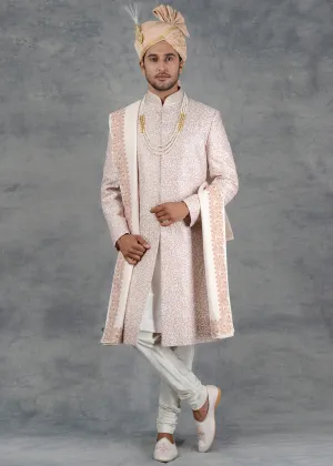 Tint Pink Sherwani | Siddhesh Chauhan