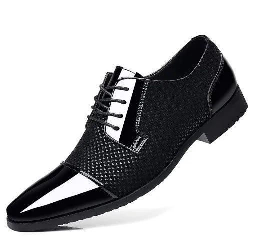 Breathable And Wearable Men's British Korean Pointed Leather Shoes