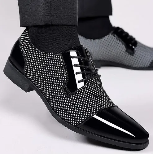 Breathable And Wearable Men's British Korean Pointed Leather Shoes