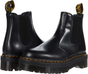 Chelsea Boots 2976 Quad Smooth Leather Platform Chelsea Boots Dr. Martens Black Polished Smooth