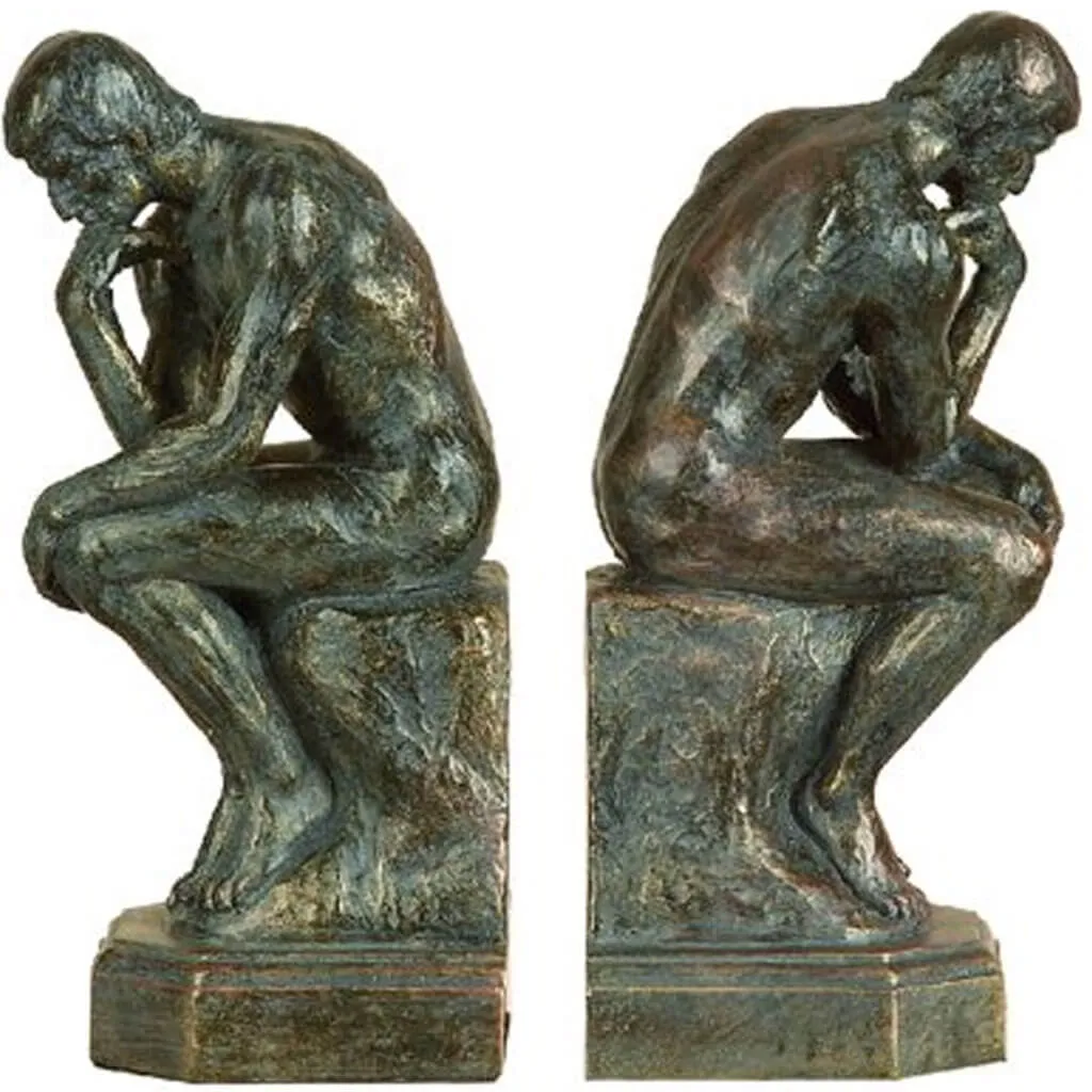 Classic Elegance The Thinker Bookends, 9in