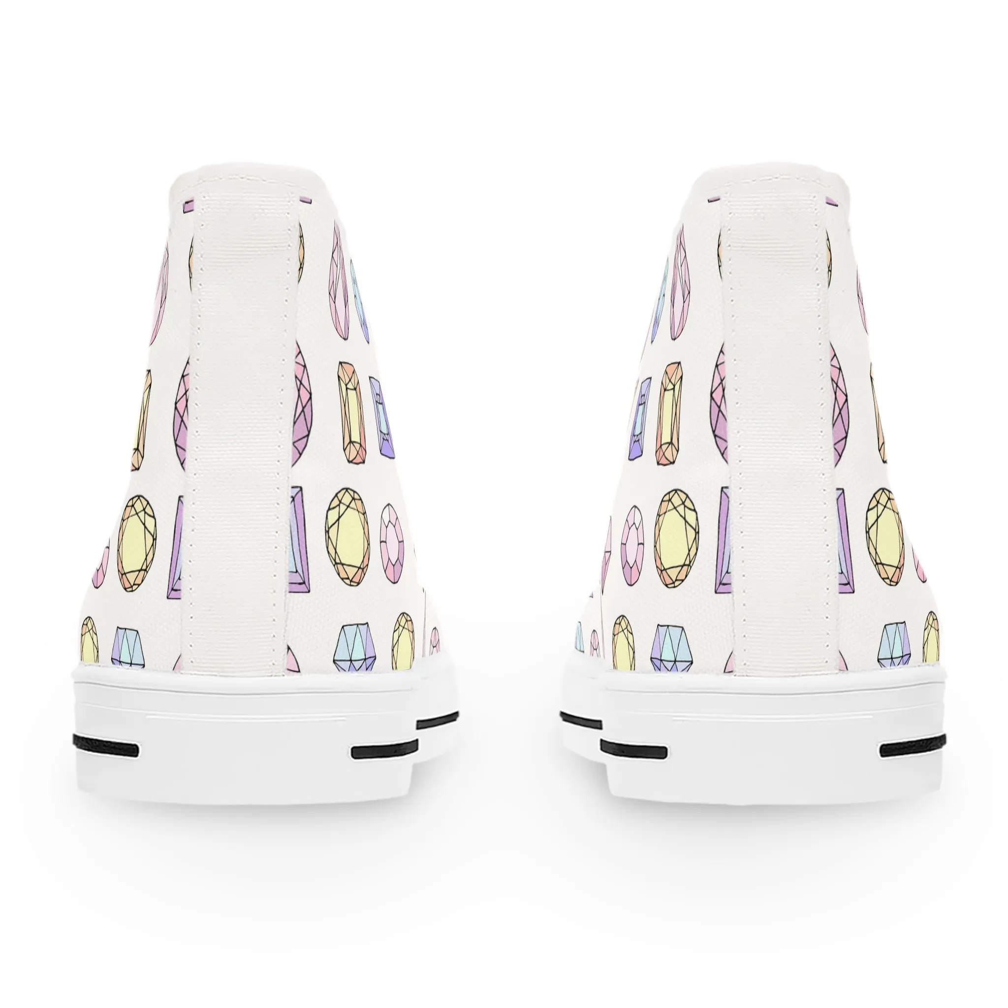 Colorful Gemstones Women's High Top Sneakers