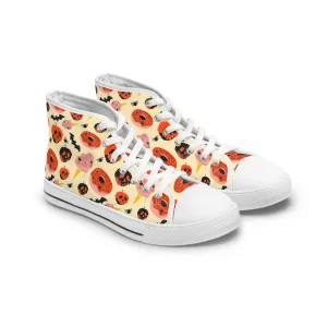 Colorful Halloween Cupcakes Women's High Top Sneakers