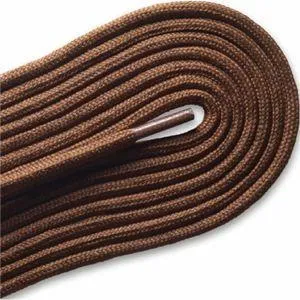 Fashion Casual/Athletic Round 3/16" Laces Custom Length with Tip - Light Brown (1 Pair Pack) Shoelaces