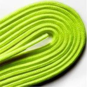 Fashion Thin Round Dress 1/8" Laces Custom Length with Tip - Neon Yellow (1 Pair Pack) Shoelaces