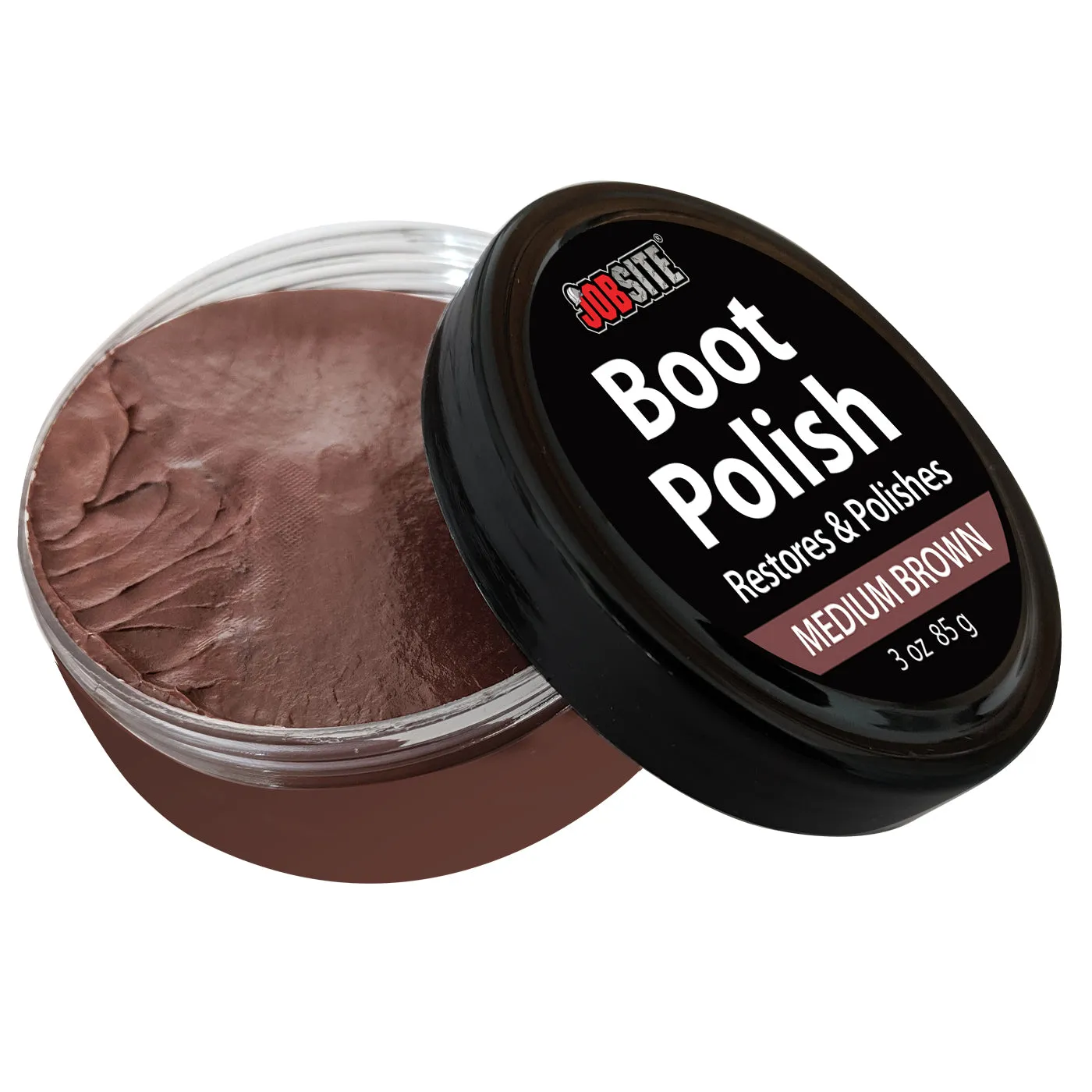 JobSite Premium Leather Boot & Shoe Polish Cream - Restores, Conditions & Polishes - 3 oz (85 g)