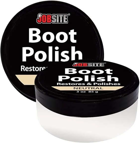 JobSite Premium Leather Boot & Shoe Polish Cream - Restores, Conditions & Polishes - 3 oz (85 g)