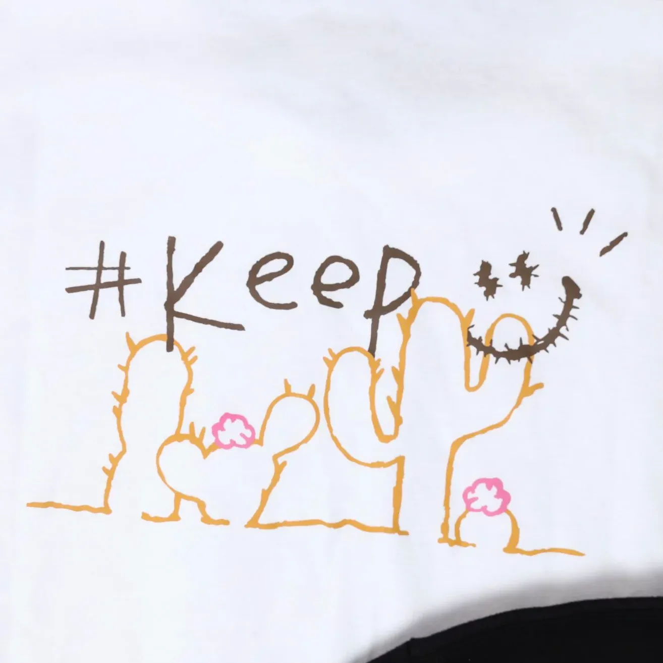 Kickstage #KEEP Cactus Hand Drawing Tee [KS132]