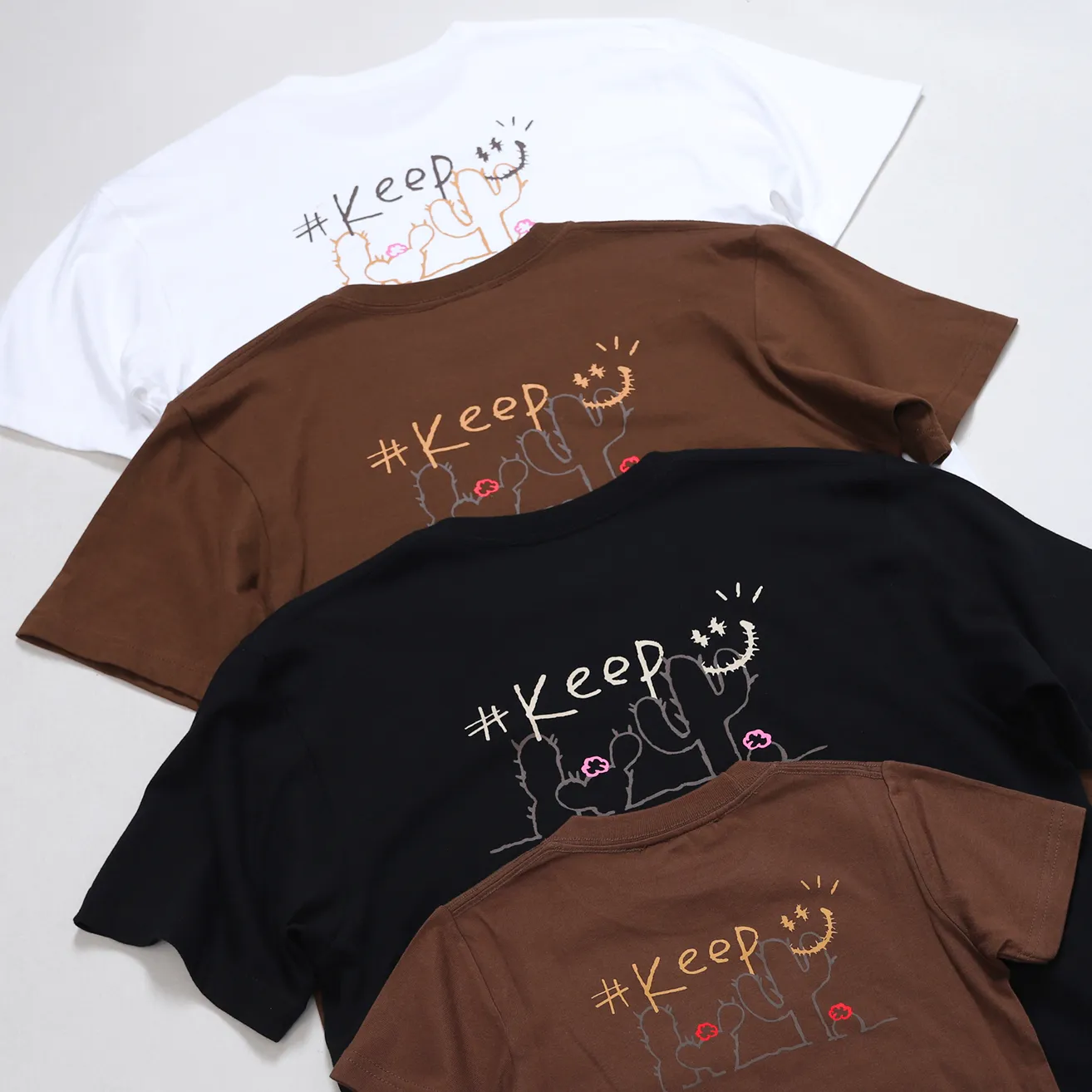 Kickstage #KEEP Cactus Hand Drawing Tee [KS132]