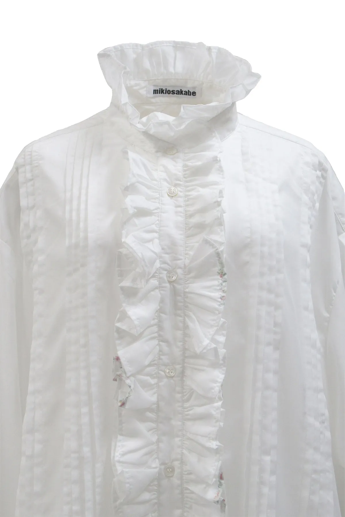 Little Flower Frill Blouse / White