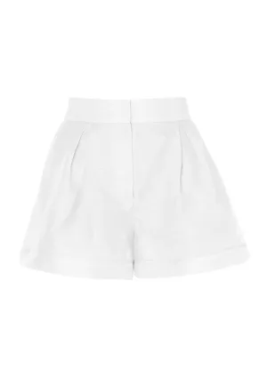 Magnolia High-Waisted Linen-Silk Shorts