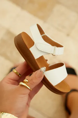 Mini Haley Sandals - White