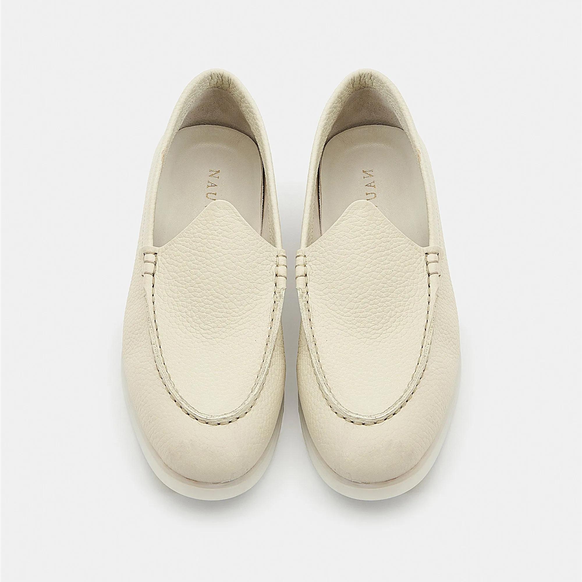 Nagra Loafer | Pearl White Leather