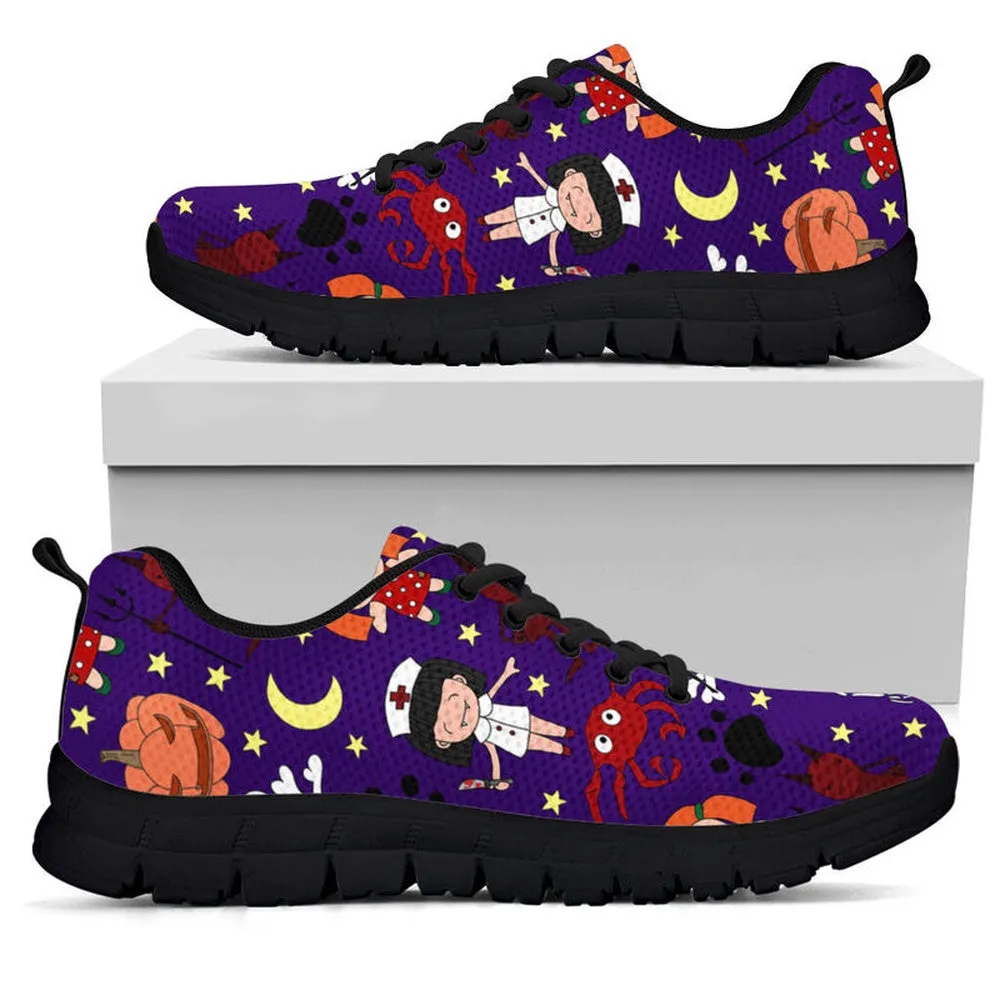 Nurse Sneaker, Nurse Halloween Pattern Sneaker Sneakers, Best Shoes For Nurses