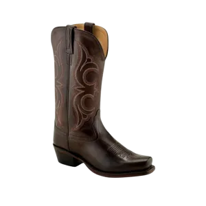 Old West Brown Womens Leather 12in Cowboy Boots