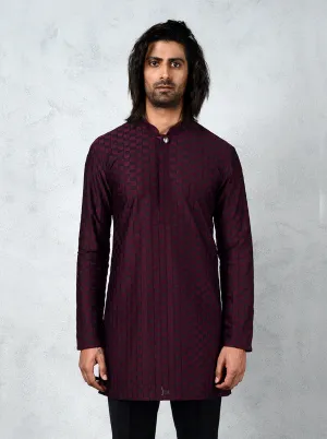 Purple & Wine Kurta Pajama | Siddhesh Chauhan