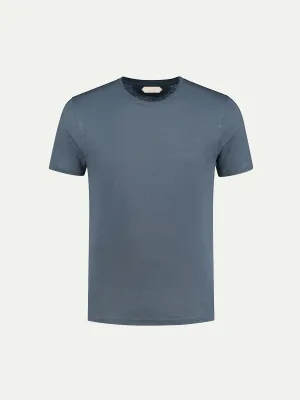 Steel Blue Linen T-shirt