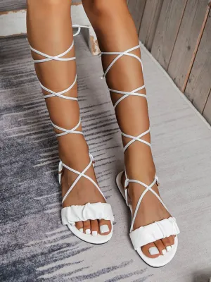 Toleet Lace-up Flat Sandals