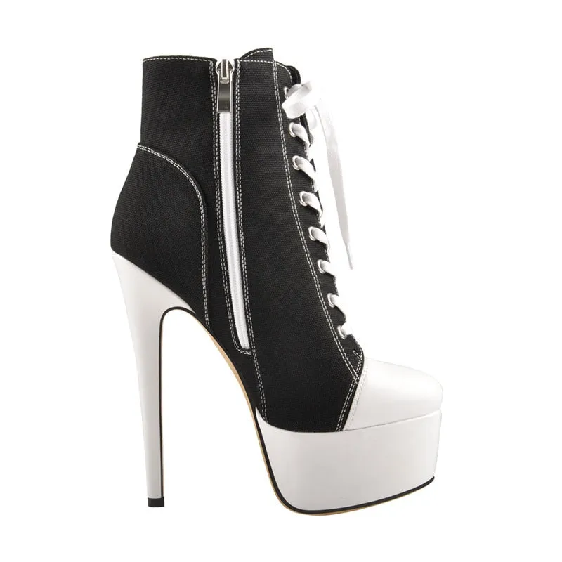 Trendy Canvas High Heels