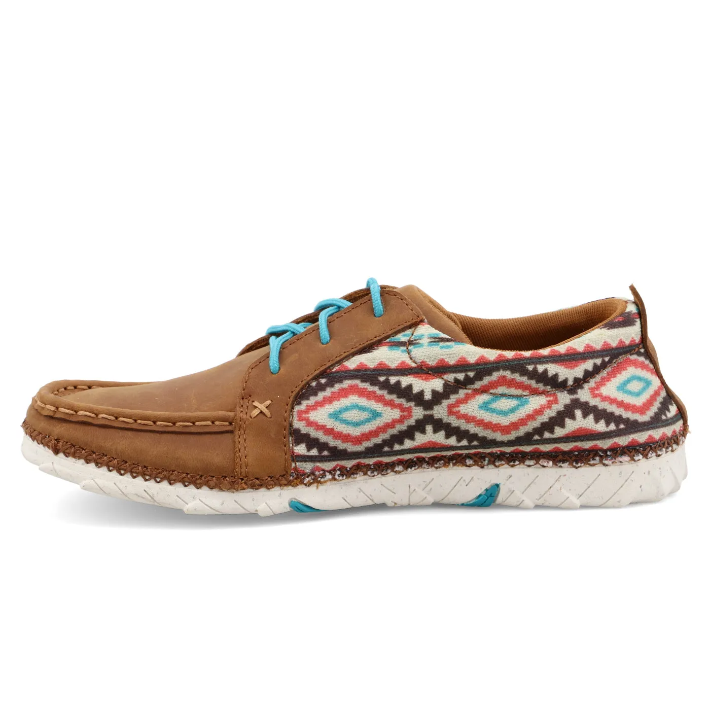 Women's Zero-X Brown & Multi Aztec Lace Round Toe Shoes from Twisted X