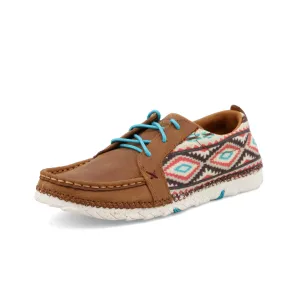 Women's Zero-X Brown & Multi Aztec Lace Round Toe Shoes from Twisted X